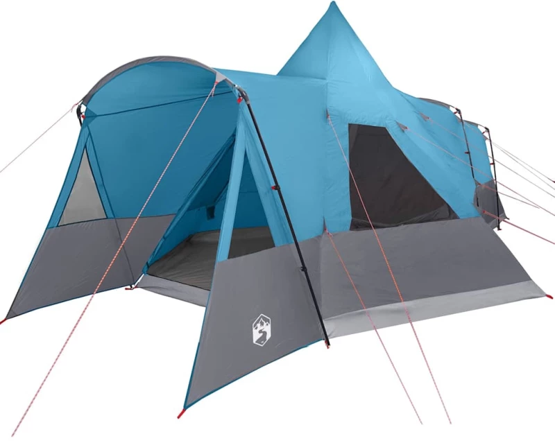 vidaXL Σκηνίτσα Teepee με στέγη με αποθήκευση Μπλε 720 x 465 x 295 εκ
