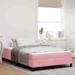 vidaXL Κρεβάτι με ελατήρια με στρώμα Ροζ 120 x 220 cm ύφασμα