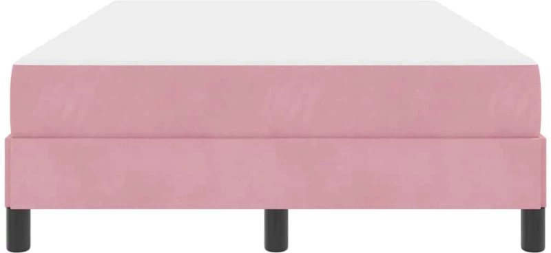 vidaXL Κρεβάτι με ελατήρια με στρώμα Ροζ 120 x 220 cm ύφασμα