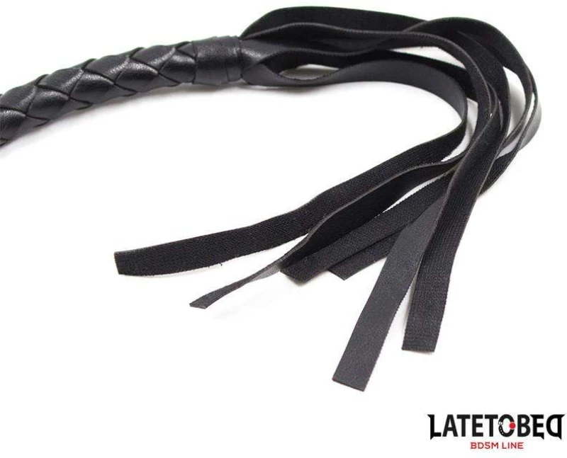 Braided Whip Black 116cm | LATETOBED BDSM LINE
