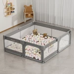 BEBE STARS  Πάρκο για μωρά ορθογώνιο 180x200cm PLAYZEN Grey