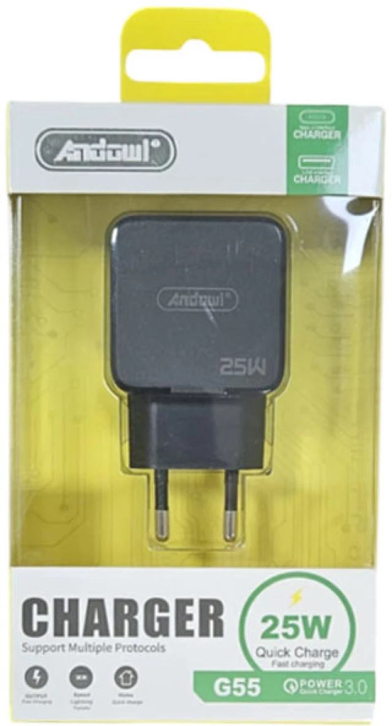 Andowl Φορτιστής 25W με Γρήγορη Φόρτιση G55