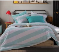 ΠΑΠΛΩΜΑΤΟΘΗΚΗ ΜΟΝΗ ΣΕΤ 2ΤΕΜ (CASUAL STRIPE PETROL) - NEF NEF CASUAL STRIPE PETROL / 100% ΒΑΜΒΑΚΙ