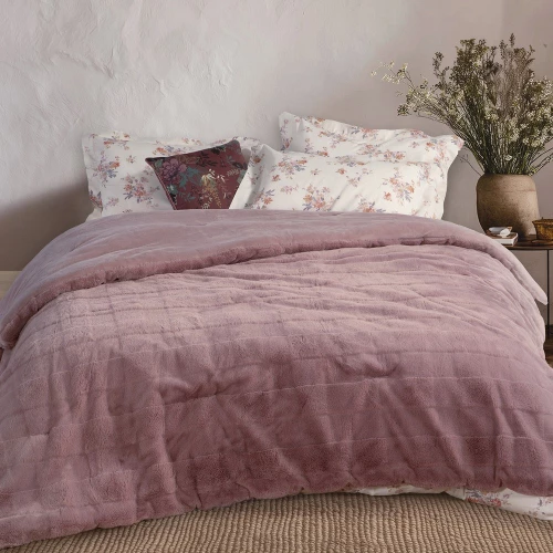 Κουβερτοπάπλωμα Wave Mauve Nef-Nef Homeware Υπέρδιπλo 240x220cm Πολυέστερ