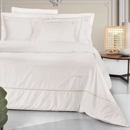 Σεντόνια Elite (Σετ 4τμχ) Ivory-Beige Guy Laroche King Size 270x280cm 100% Βαμβάκι