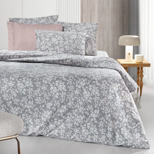 Σεντόνια Φανελένια Odet (Σετ 3τμχ) Grey Guy Laroche Ημίδιπλο 170x265cm 100% Βαμβάκι