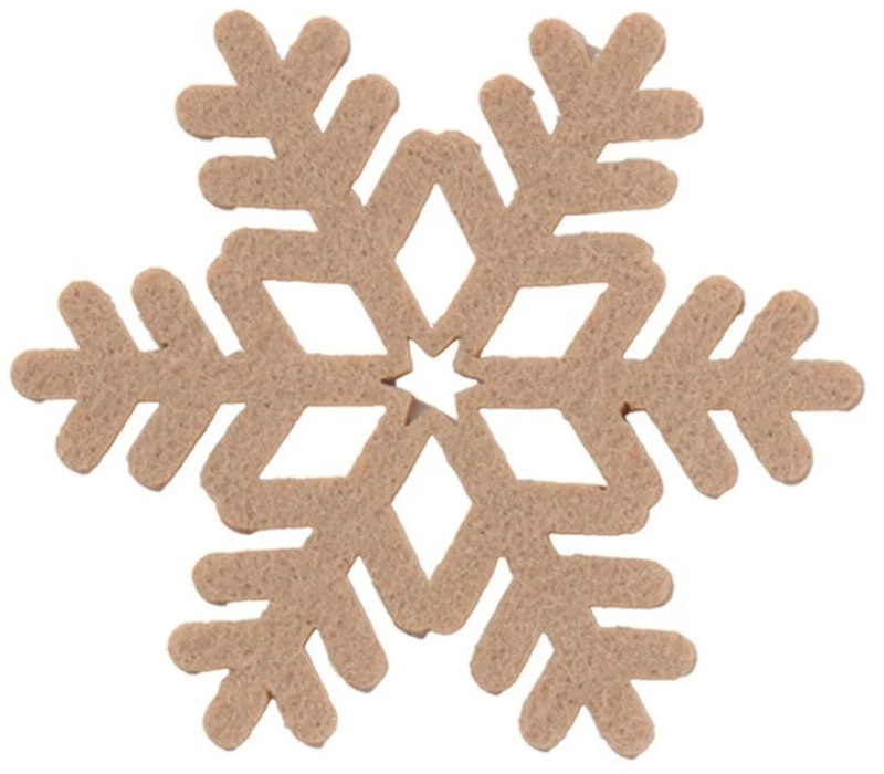 Σουβέρ Χριστουγεννιάτικα Snow Felt (Σετ 4τμχ) Beige Nef-Nef Homeware