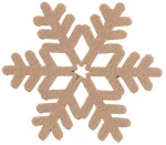 Σουβέρ Χριστουγεννιάτικα Snow Felt (Σετ 4τμχ) Beige Nef-Nef Homeware