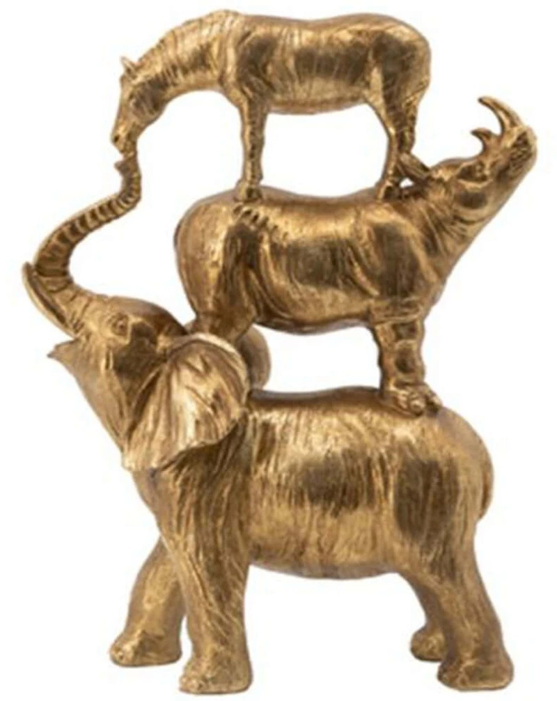 Διακοσμητικά Ζώα 77600 26,5x12x36cm Gold Artekko Ρητίνη