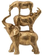 Διακοσμητικά Ζώα 77600 26,5x12x36cm Gold Artekko Ρητίνη