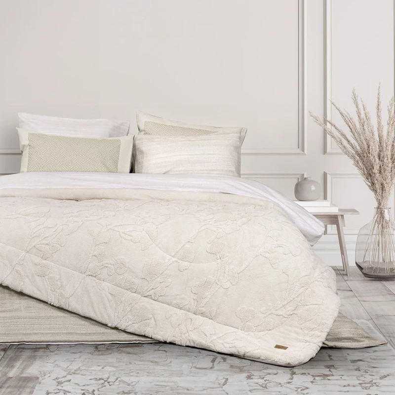 Κουβερτοπάπλωμα Elara Light Beige Nima Υπέρδιπλo 220x240cm Πολυέστερ