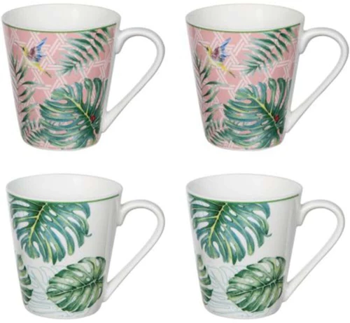 Κούπες Tropical (Σετ 4Τμχ) 60032 12x8x10cm Multi Artekko Πηλός