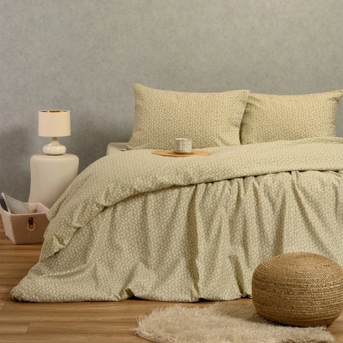 Κατωσέντονο Elise Με Λάστιχο (Σετ 3τμχ) Greige Melinen Υπέρδιπλo 160x230cm 100% Βαμβακερή Φανέλα