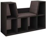 Σκαμπό Με Ραφάκια Livora 382NRC1316 103x30x63cm Anthracite