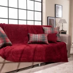 Ριχτάρι Basic 10 Bordo Teoran Τετραθέσιο 180x350cm Βαμβάκι-Πολυέστερ