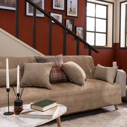 Ριχτάρι Cleveland 08 Choco Teoran Τετραθέσιο 180x350cm Βαμβάκι-Πολυέστερ