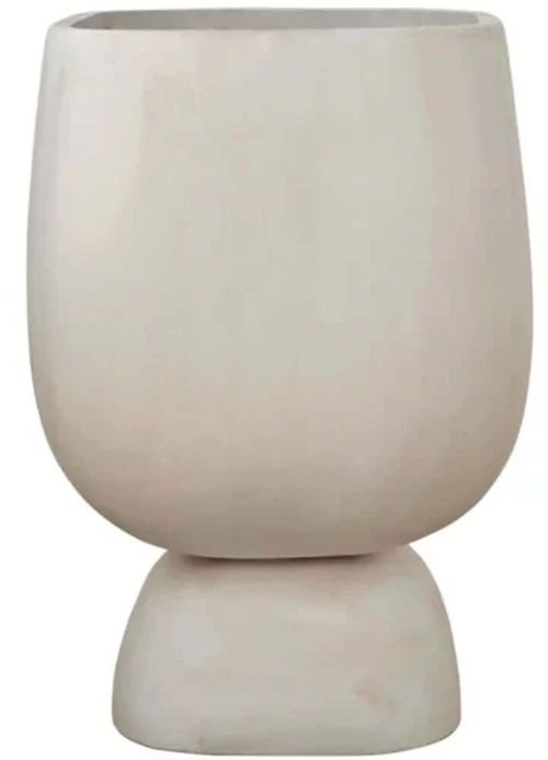 Κασπώ Πήλινο 06-23627 32x32x45cm Off White Marhome Πηλός