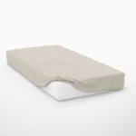 Σεντόνι Exotic Line Με Λάστιχο Beige DimCol Μονό 100x230cm 100% Βαμβάκι
