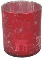Χριστουγεννιάτικο Κηροπήγιο 013.812563 Φ8x10cm Red
