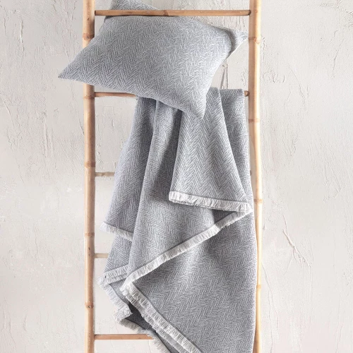 Ριχτάρι Bosphore Dark Grey Ρυθμός Διθέσιο 180x240cm Βαμβάκι-Πολυέστερ