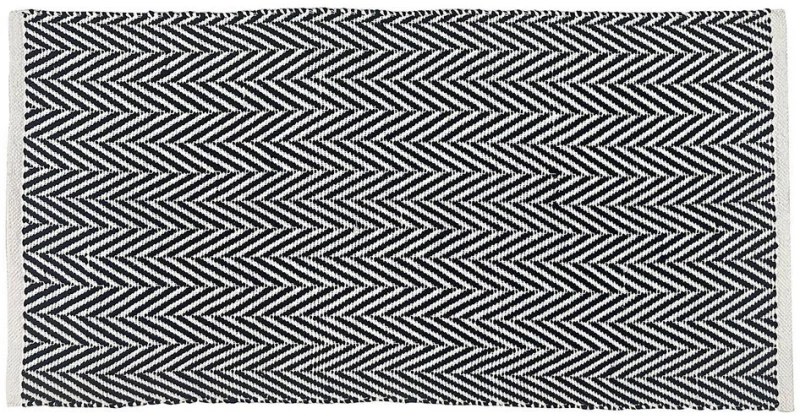 Χαλάκι Κουζίνας Kindra Black Melinen 60X120cm Βαμβάκι