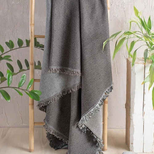 Ριχτάρι Cadenza Brown-Black Ρυθμός Τριθέσιο 180x280cm Βαμβάκι-Πολυέστερ