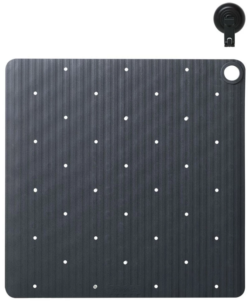 Πατάκι Αντιολισθητικό Ribb Με Γάντζο Anthracite Sealskin 55Χ55 Καουτσούκ