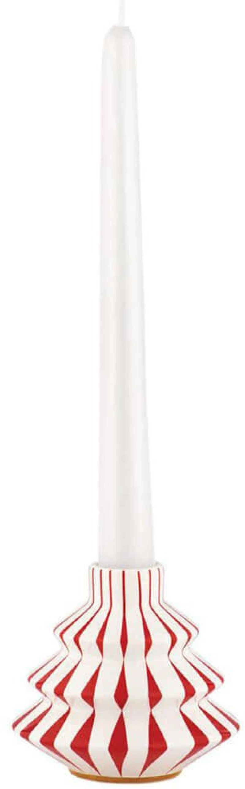 Χριστουγεννιάτικο Κηροπήγιο Delight NZ07 10x10x9cm White-Red Alessi