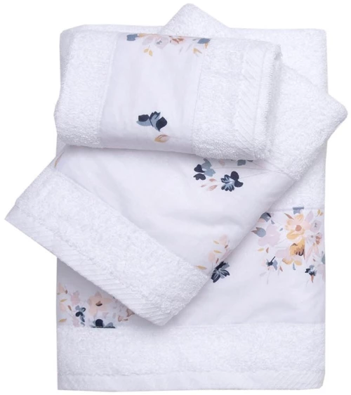 Πετσέτες Μελίσσα (Σετ 3τμχ) White-Multi Viopros Σετ Πετσέτες 70x140cm 100% Βαμβάκι