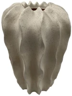 Βάζο Thorny 034499 19x19x27.5cm Beige Πολυρεσίνη