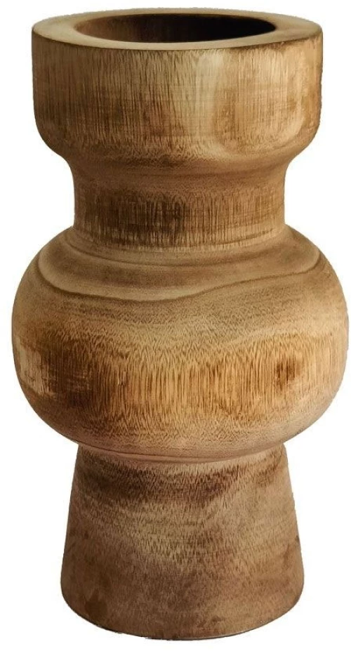 Βάζο Cedar 032255 22x22x22 Brown Ξύλο