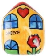 Μαγνητάκι κεραμικό Σπίτι 4x5εκ.- Κίτρινο