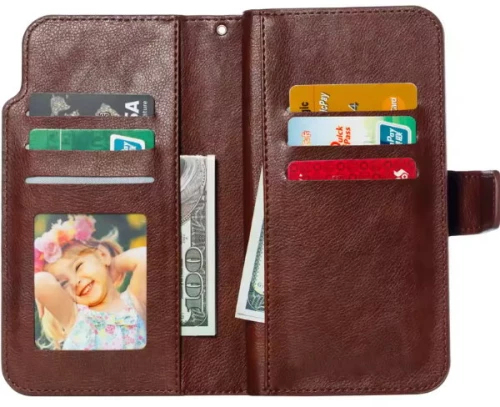 Θήκη  Δερμάτινη Πορτοφόλι για Samsung S9 Plus (Καφέ) (OEM)