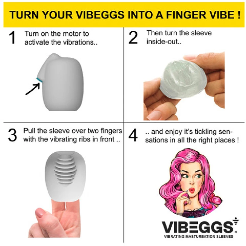 Vibeggs Naughty Nubs Unisex Vibrating Masturbation Sleeve