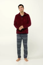 Vamp - Ανδρικό Fleece Τζάκετ με Φερμουάρ - RED PORTO
