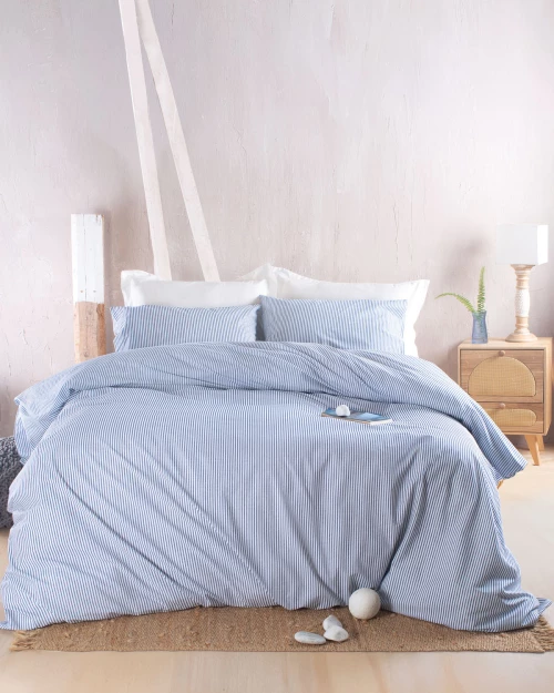 MOTIV ΜΠΛΕ ΣΚΟΥΡΟ - ΣΕΤ ΚΟΥΒΕΡΛΙ SYMBOL ΥΠΕΡΔΙΠΛΟ (220Χ240)