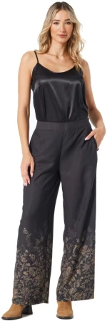 ANNA RAXEVSKY Γυναικεία μαύρο φλοράλ παντελόνα T25204 BLACK