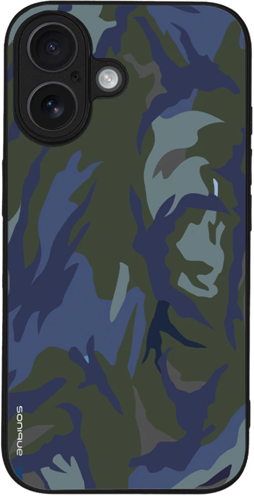 Θήκη Sonique Camouflage Army Series για Apple iPhone 16 Μπλε 01