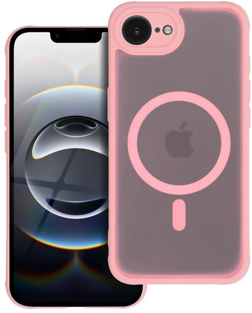 Full Matte Mag Cover Case Compatible With Magsafe For Iphone 12 Pro Max Jasny Różowy