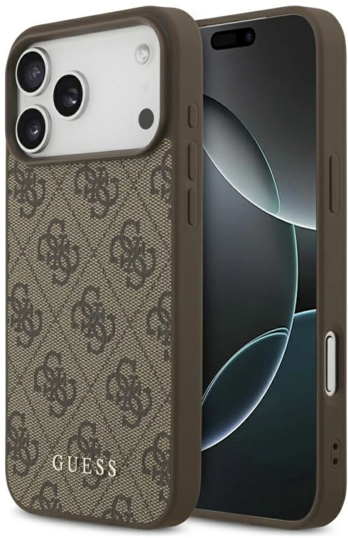 Guess Case For Iphone 17 Pro Max Guhcp17Xg4Gfbr (Pu 4G Classic) Brown