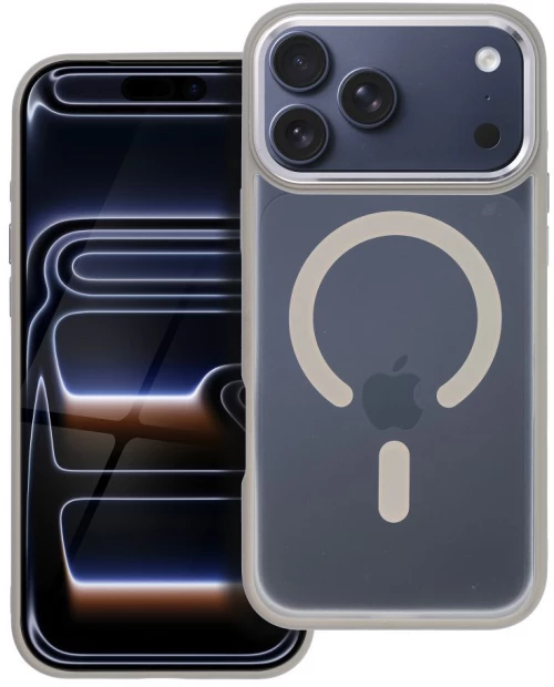 Matte Mag Cover Case Compatible With Magsafe For Iphone 17 Pro Max Titanium