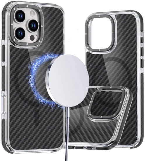 Fiber Case Comapitble With Magsafe For Iphone 17 Pro Max Black