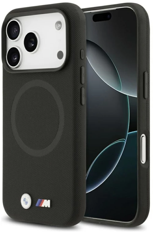 Bmw Case For Iphone 17 Pro Compatible With Magsafe Bmhmp17L25Pfwsmk (Pu Fw Metal Logo) Black