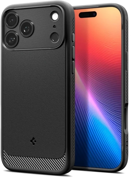 Spigen Case Rugged Armor Mag Compatible With Magsafe For Iphone 17 Pro Matte Black