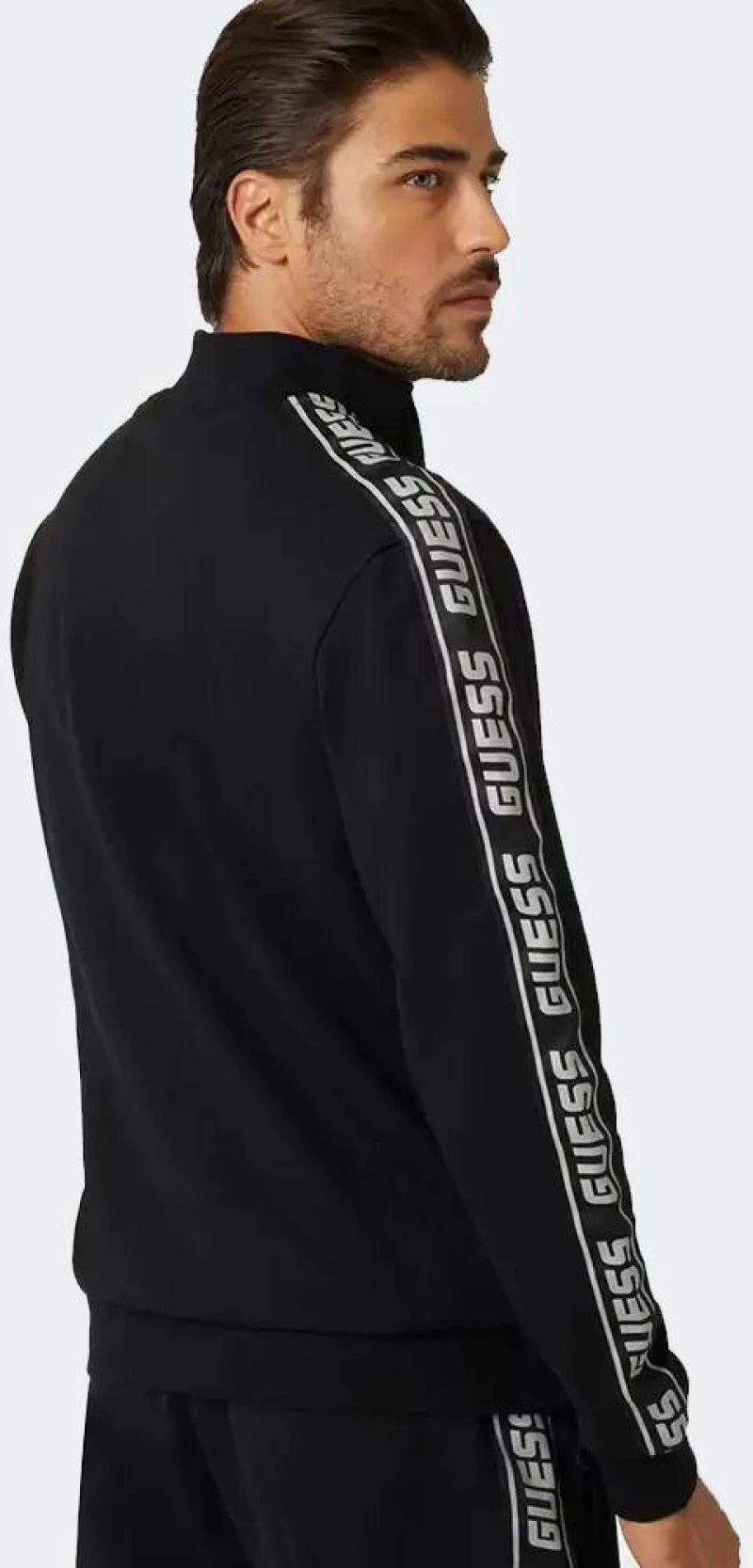 GUESS FULL ZIP NEW ARLO SWEATSHIRT - Z2YQ12K6ZS1-JBLK