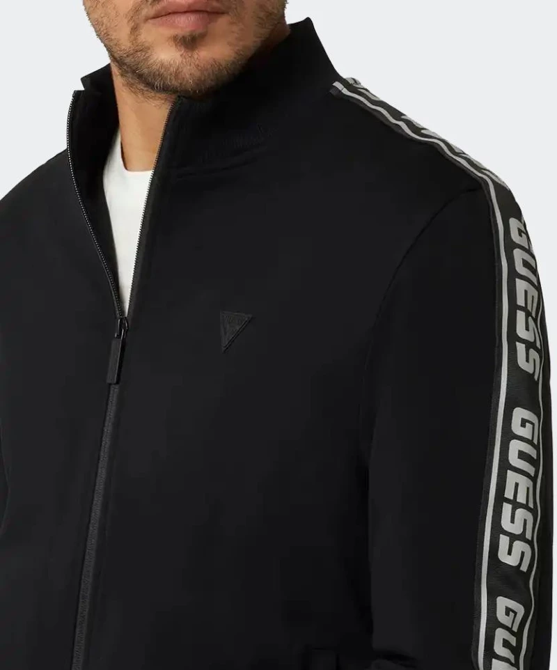 GUESS FULL ZIP NEW ARLO SWEATSHIRT - Z2YQ12K6ZS1-JBLK