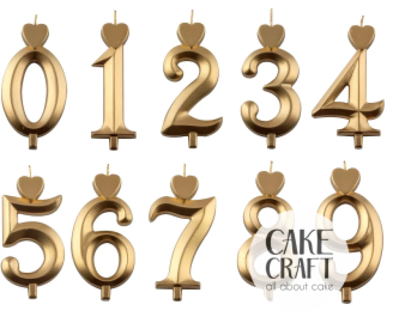 Κεράκι Γενεθλίων SugarCraft Χρυσό νούμερο 0