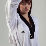Taekwondo Στολή adidas CHAMPION III Μαύρο Ρεβέρ