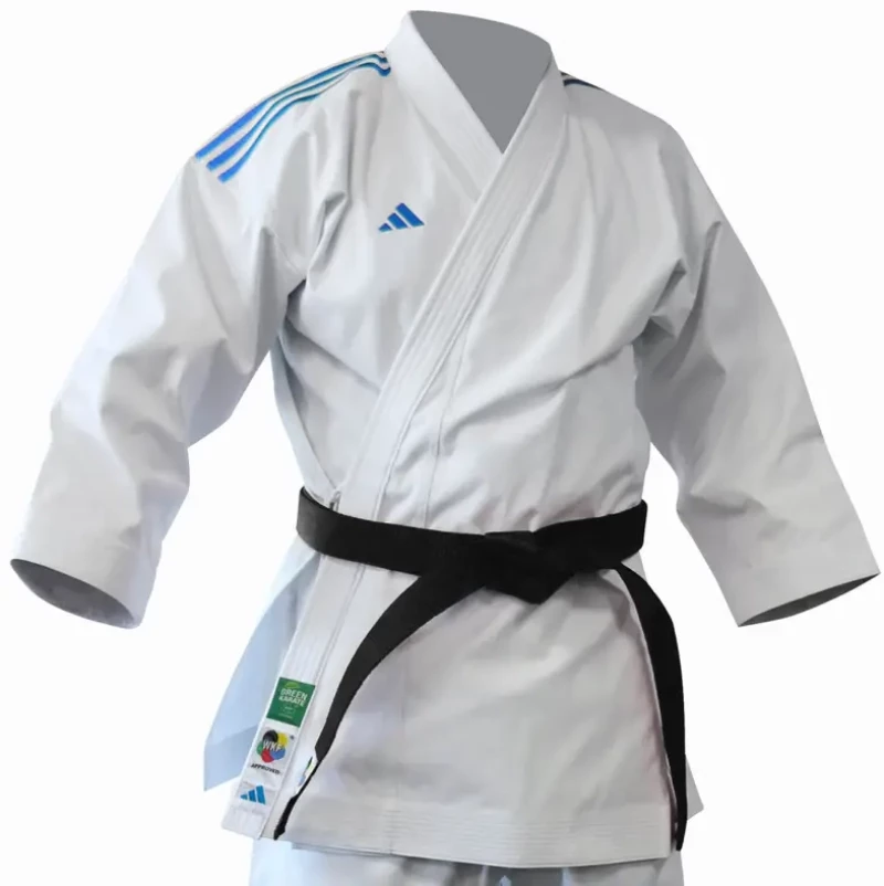 Karate Στολή adidas SHORI KATA GREEN K999 Μπλε Ρίγες