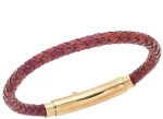 Βραχιόλι Senza Men`s Steel Brown Leather Strap SSD4990-1GBN